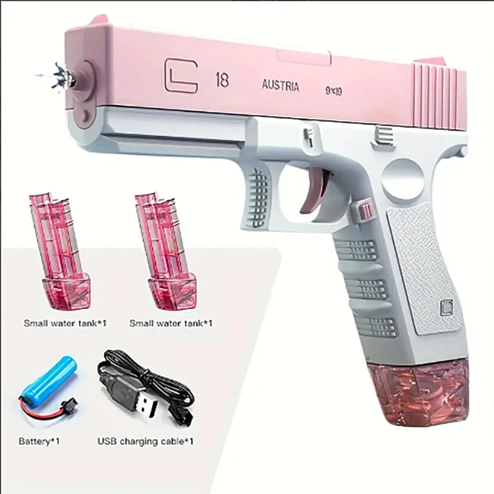 Glock Electric Water Gun Comes With Two Replaceable Small Water Tanks Suitable Beach Pool Parties For Kids