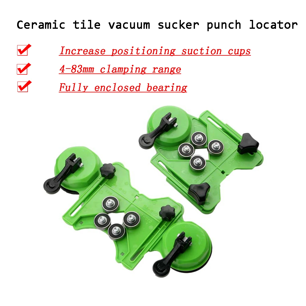 4-83mm Caliber Ceramic Tile Vacuum Sucker Punch Locator Sucker Bit Punch Positioner Glass Tile Opening Positioner Auxiliary Tool