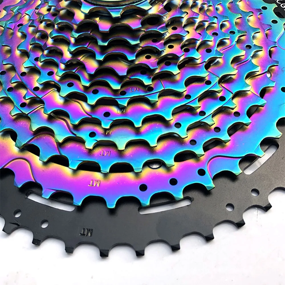 RACEWORK 11/12 Speed Road Mountain Bike Ultralight Cassette 11-50T MTB Bicycle Rainbow Narrow Width Gear Ratio Cassette Sprocket