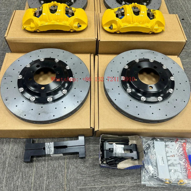 Hongsheng Custom Front 6Pot Rear 4Pot Big Brake Caliper Kit with Brake Discs Tuning Systems Paname OEM 7PP615123S