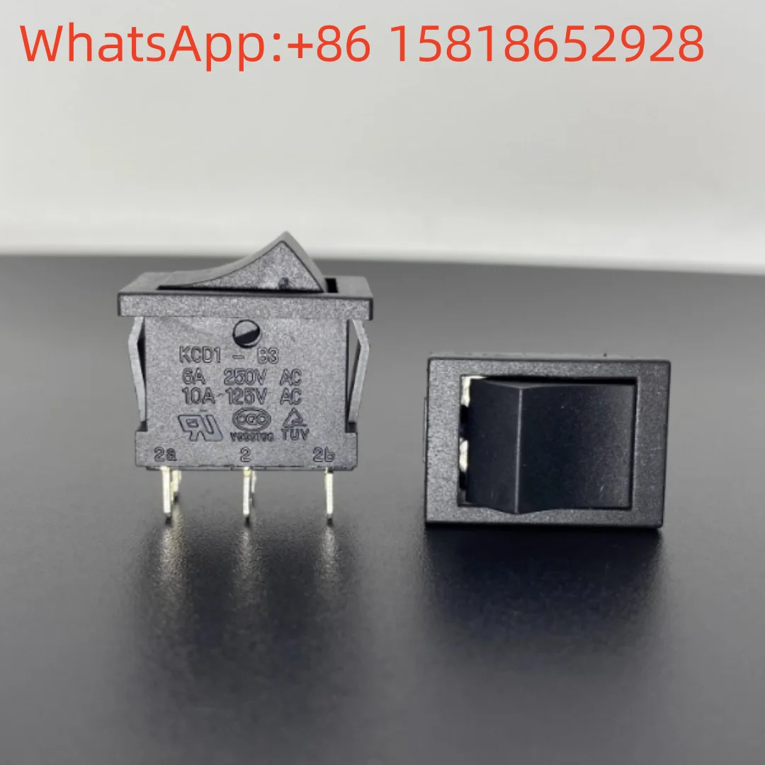 5 pieces ZX KCD1-B3 rocker ship-shaped switch button, 6 pins, 2 positions, 6A ship-shaped power toggle button 21*15