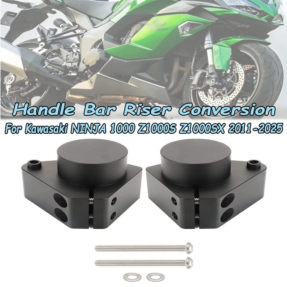 Guidon Moto Riser pour Kawasaki pour Ninja1000 pour Z1000SX Z1000 SX 2011-2023 Rehausseur Guidon Moto 10 Mm Support Serrage Guidon Adaptateur D'extension Levage Montante Guidon Moto