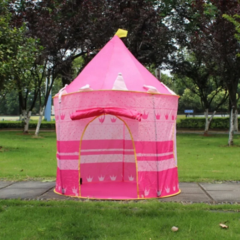 Tentes pliantes pour nourrissons et tout-petits, château Portable pour enfants, maison de jeu rose et bleue, jouets de Camping, cadeaux d'anniversaire et de noël en plein air, décor de chambre