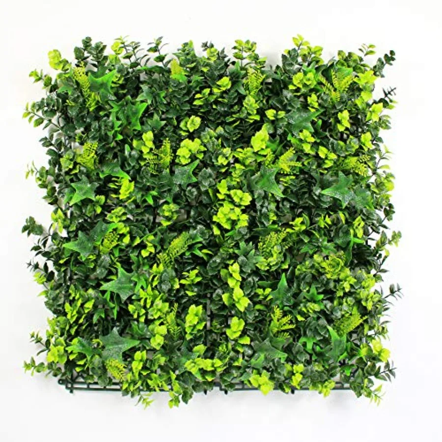 

Artificial Grass Wall 6pcs 20"x20" Faux Greenery Foliage Panels Outdoor Green Plant Décor for Privacy Fence