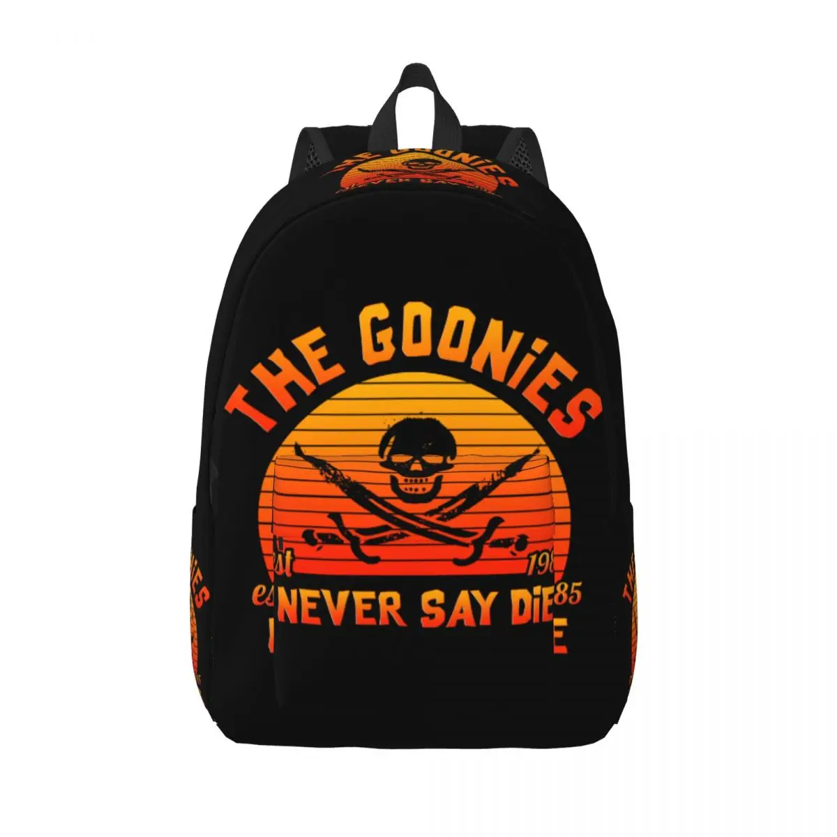 

Изготовленный на заказ дорожный холщовый рюкзак The Goonies Never Say Die, школьный компьютерный рюкзак с черепом, пиратский студенческий рюкзак, сумки