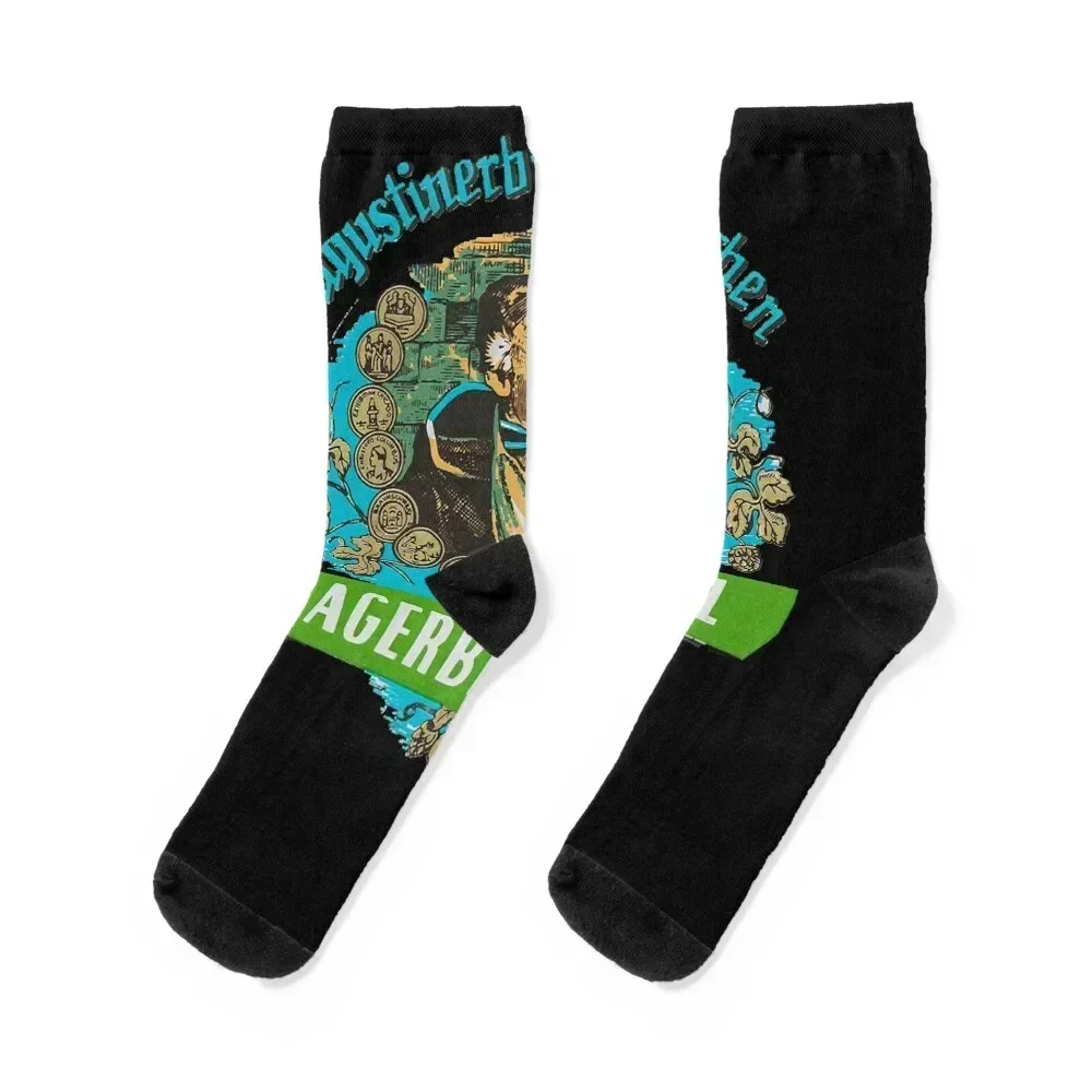 

Augustiner Munich Beer...Lagerbier Hell Classic T-Shirt Socks man sheer Running Man Socks Women's