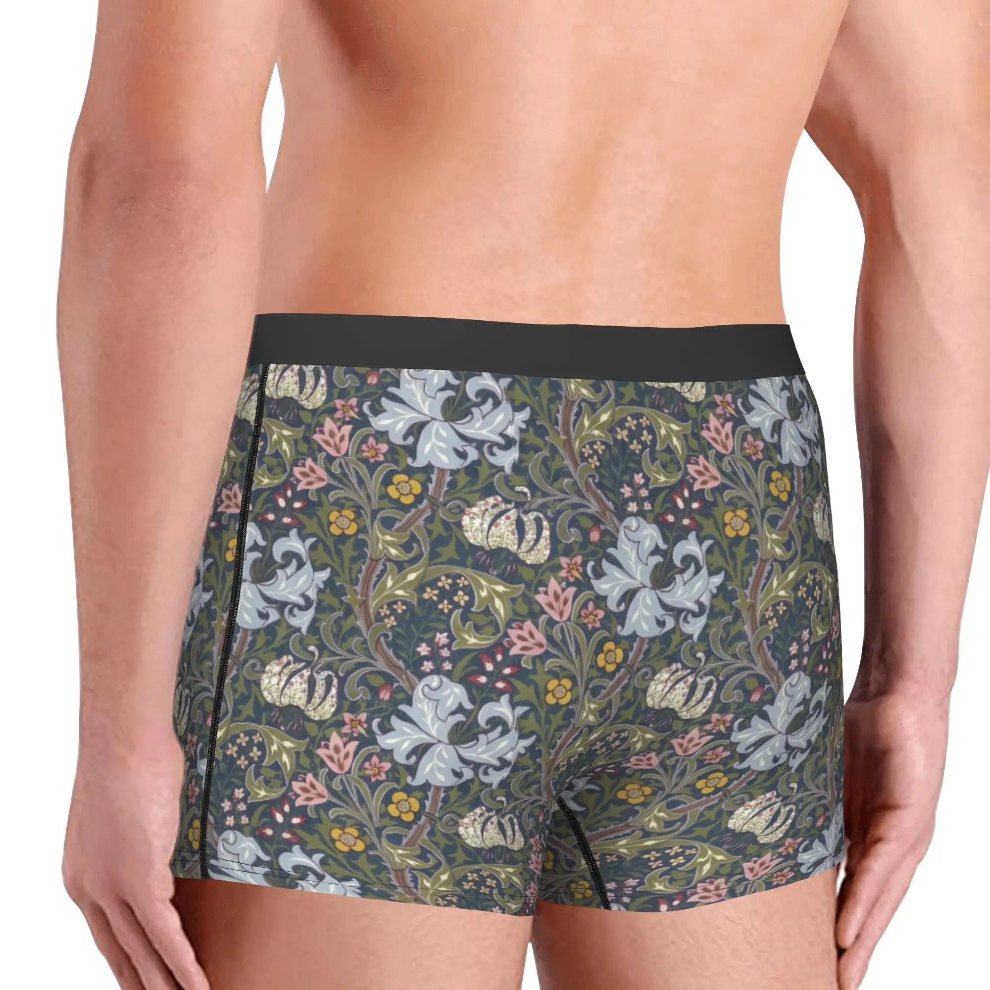 William Morris Golden Lily Strawberry Thief Tones 1 Boxers Shorts Men's  Briefs Underwear Funny Underpants
