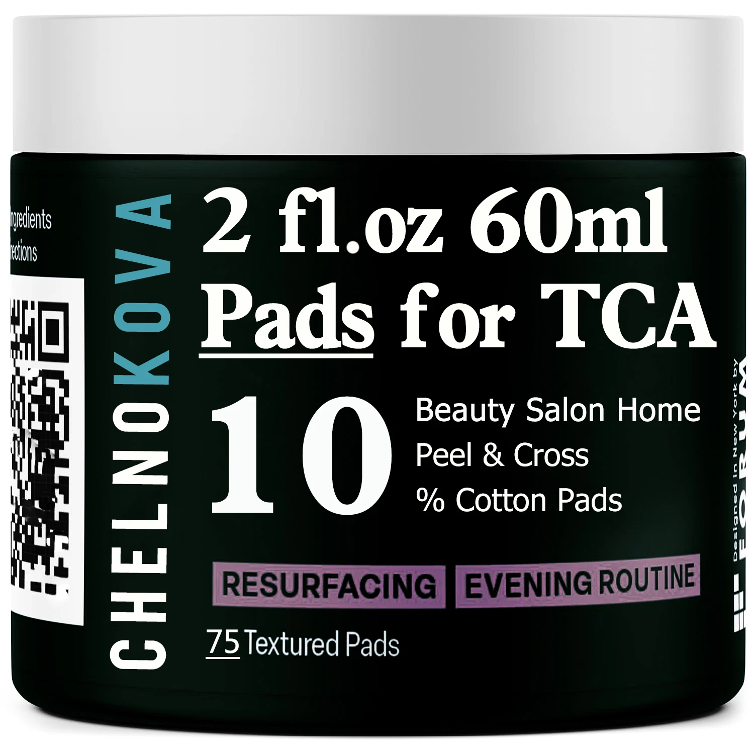 TCA , tca chemical peel , tca peeling ,10, 20, 30, 35, 50, 70,  skin peel Pads , for face body , foot , cotton pads 75 pcs cross