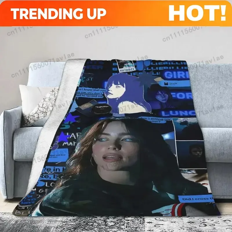 Customize Billie Inspired Ultra-Soft Flannel Throw Blanket – Cozy, Comfortable All-Season Blanket for Living Room, Office, Sofa