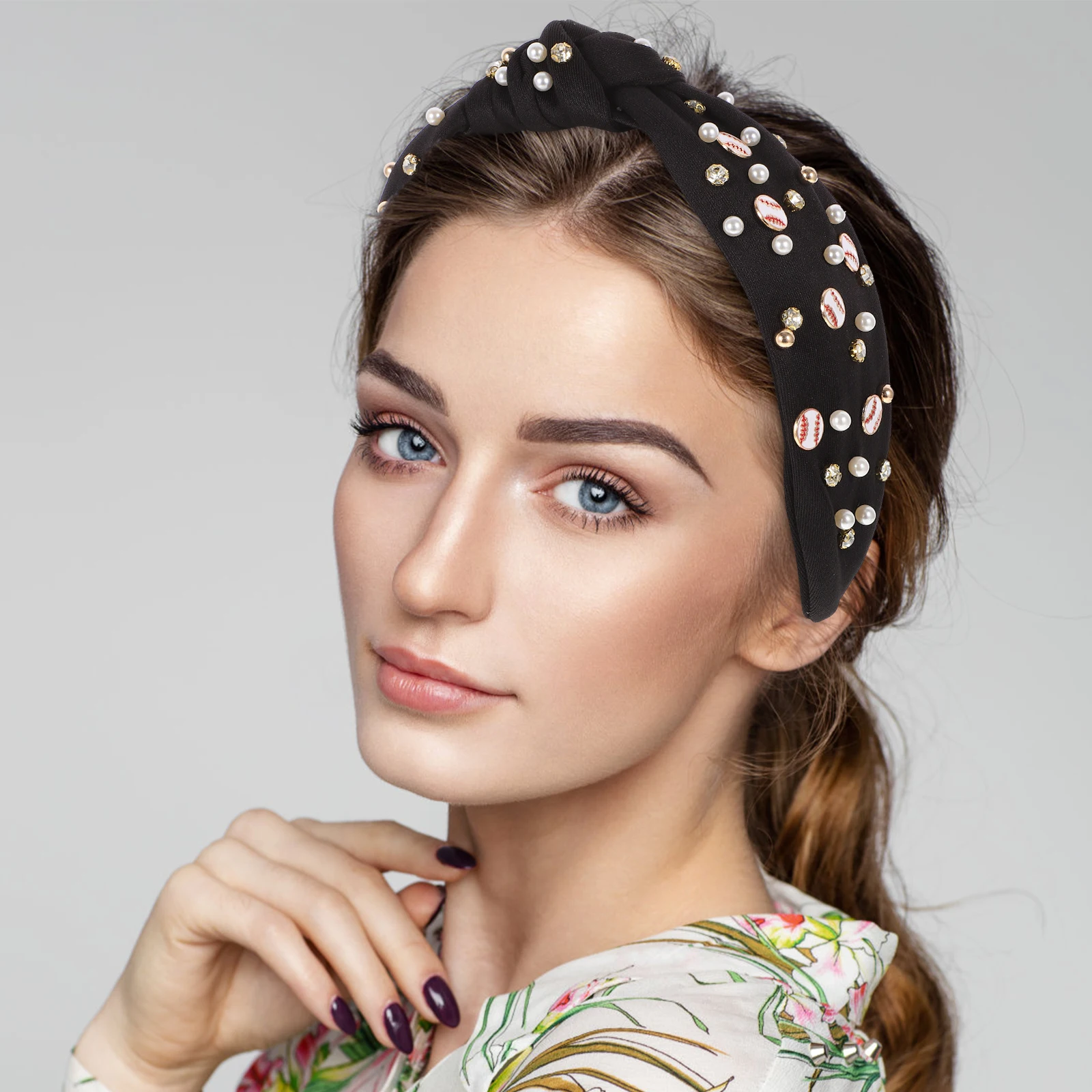 

Baseball Knotted Headband for Women Cute Accessories Decorate Fabric Womens Headbands