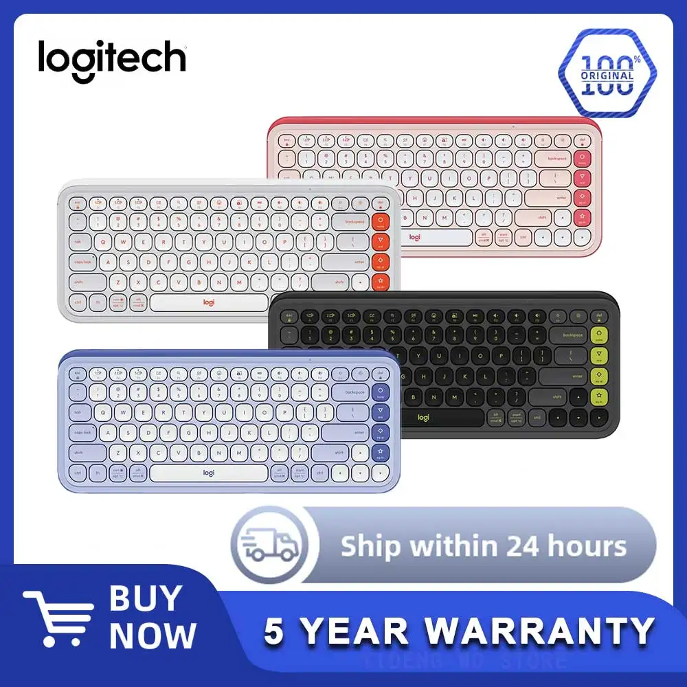 

Механическая клавиатура Logitech POP ICON KEYS, беспроводная Bluetooth, двухрежимная AI световая клавиатура, комплект беспроводной клавиатуры и мыши