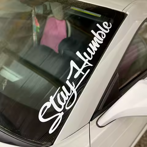 Stay Humble Windshield Decal - Large Funny Vinyl Sticker for Drift Cars &amp; Trucks, Bumper Decoration Waterproof - 1pc