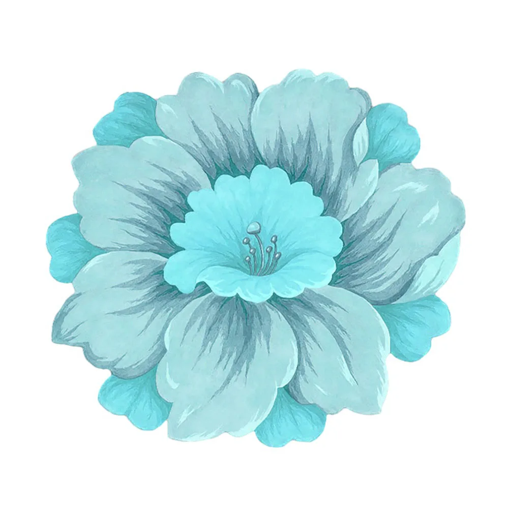 40cm Flower Shaped Carpet Bedroom Bedside Carpet Household Floor Mat Door Mat Round Carpet For Living Room Anti-slip Blanket Rug