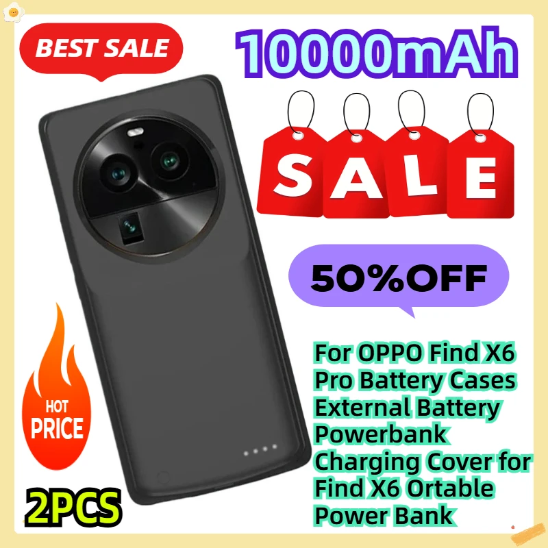 

For OPPO Find X6 Pro Battery Cases External Battery Powerbank Charging Cover for Find X6 Ortable Power Bank