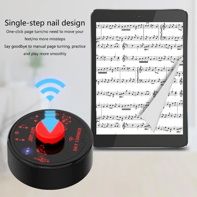 Rechargeable Page Turning Pedal Quiet Music Page Turners Portable Small Wireless Page Turners Quiet Operate
