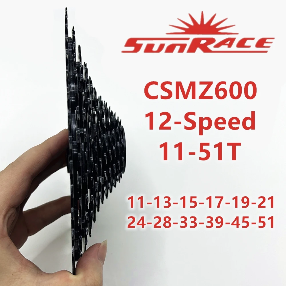 Sunrace 12 Speed CSMZ600 11-51T 50T 45T 39T Bike 12S 12V MTB Cycling Cassette Riding For SRAM Flywheel XT LS 2023 M9000 M9100