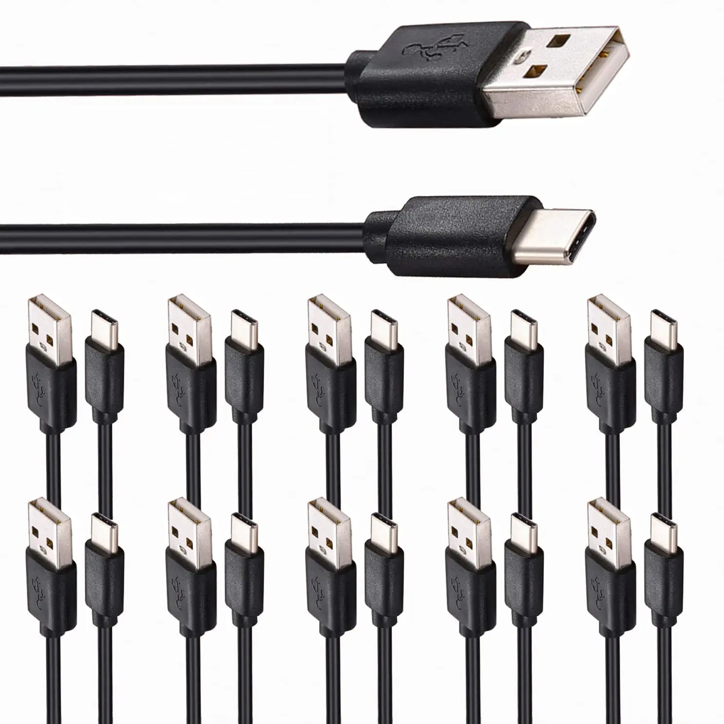 USB Type C Cable Fast Charging 10-Pack 3.3ft, USB-A to USB-C Charge Cord Compatible with Samsung Galaxy S10 S9 S8 S20 S21 Plus