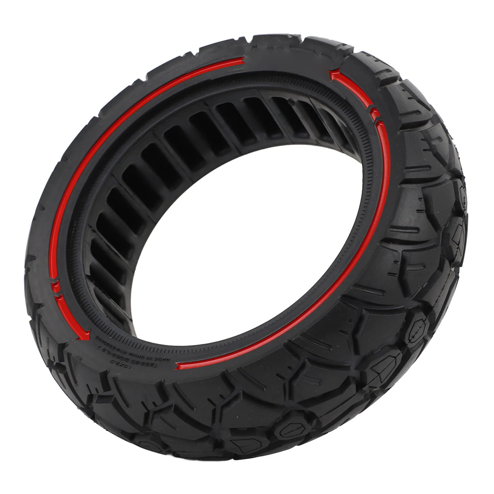 Scooter Solid Tire 10in 10x3 255x80 80/65‑6.5 Red Line Universal for KUGOO Electric Scooter Replacement Wheel