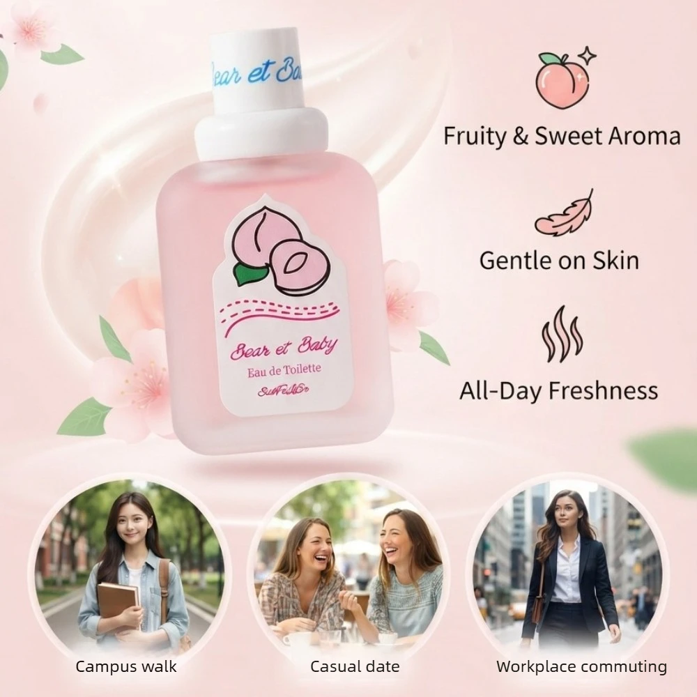 50ML Baby Bear Series Women's Perfume Long Lasting Fragrance Peach Pomegranate Orange Milk Ice Cream Fresh Not Cloying Sweetness - view 4