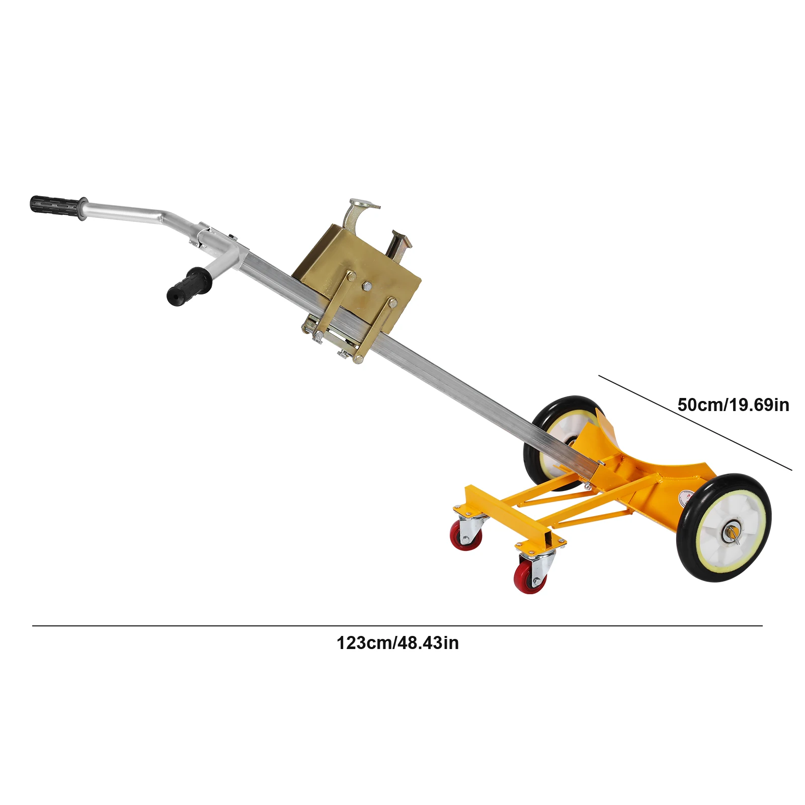 Wózek do beczek 55-galonowych, udźwig 450 kg, wytrzymały wózek na beczki, wózek na kubełki, wózek na beczki do garaży, magazynów, warsztatów