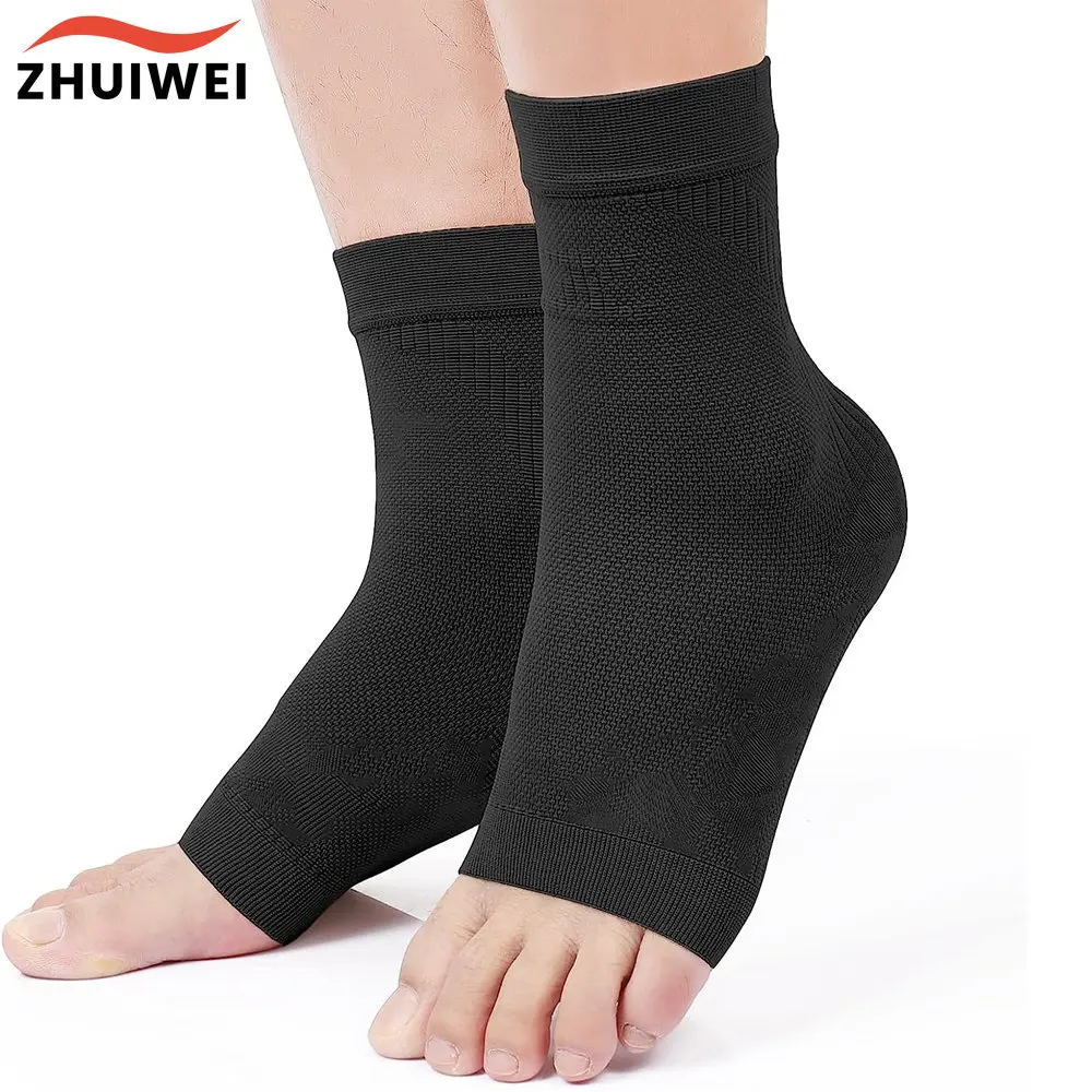 1Pair Ankle Brace Compression Support Sleeve,Medical Ankle Compression Socks for Plantar Fasciitis,Ankle Swelling,Arch Support