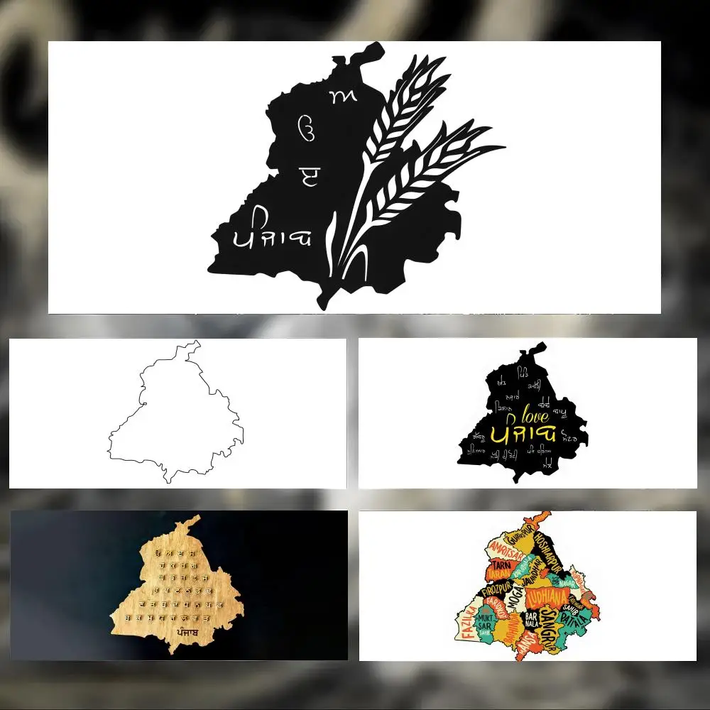 Unique Regional Art P-Punjab Map Mouse Pad Large Thick Desk Pad Stitched Edges Gaming Mouse Mat for PC