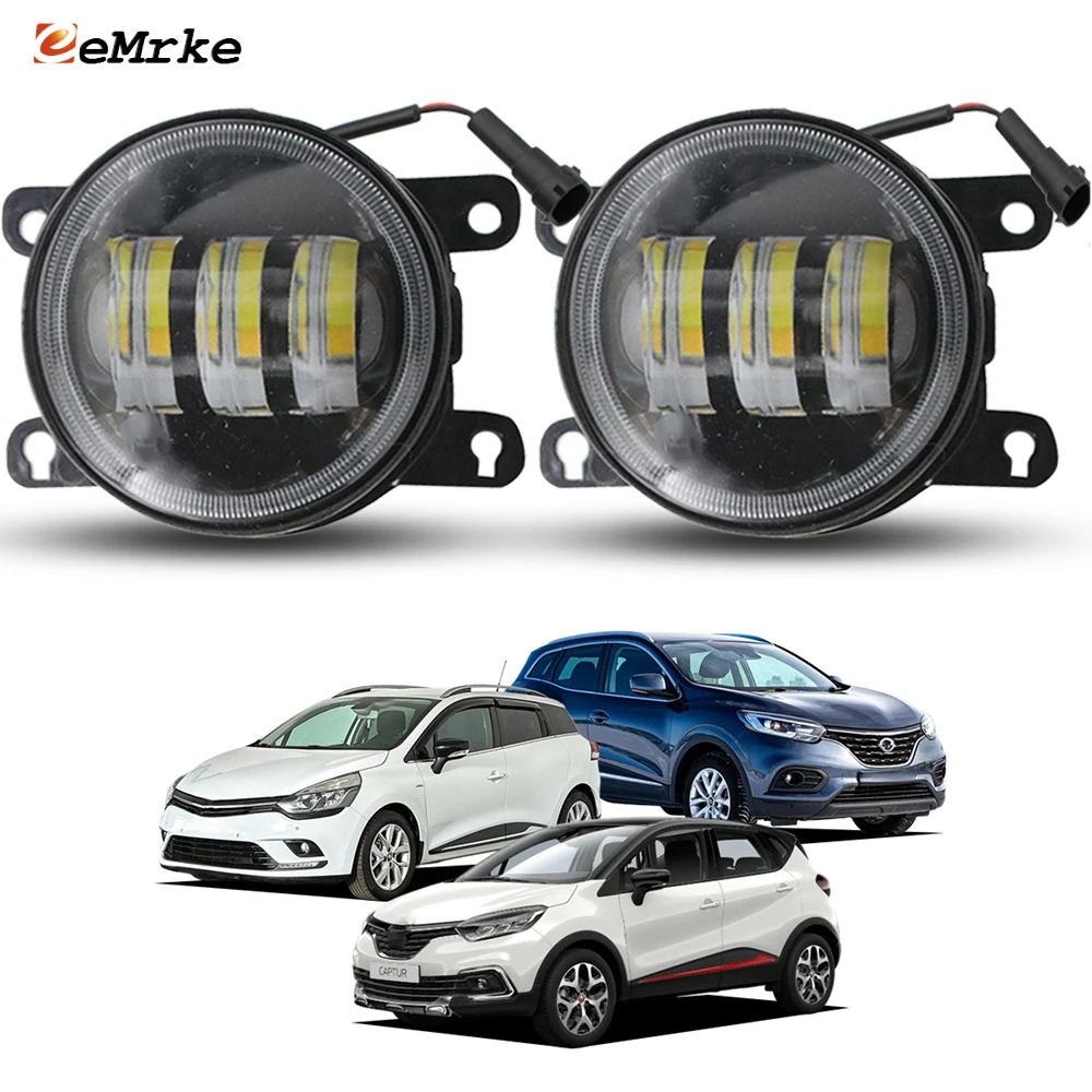 

Left and Right Led PTF Fog Lights Front Lamp DRL, Upgarde Accessories for Renault Captur Clio IV 2017 2018 Kadjar 2018 2019 2020