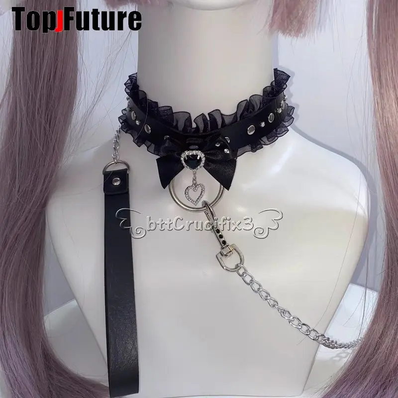 Frauen y2k Mädchen Dienst mädchen Cosplay Harajuku Gothic Punk Halskette kurze Halskette Schmuck Hals reifen Engel Halsreif Hip Hop Schmuck Kragen