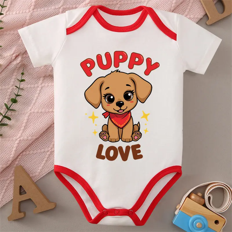 

100% Cotton Onesie You're So Cute Little Puppy Print Bodysuit Comfortable Cloth for Baby Jumpsuit for 0 To 12 Months Newborn