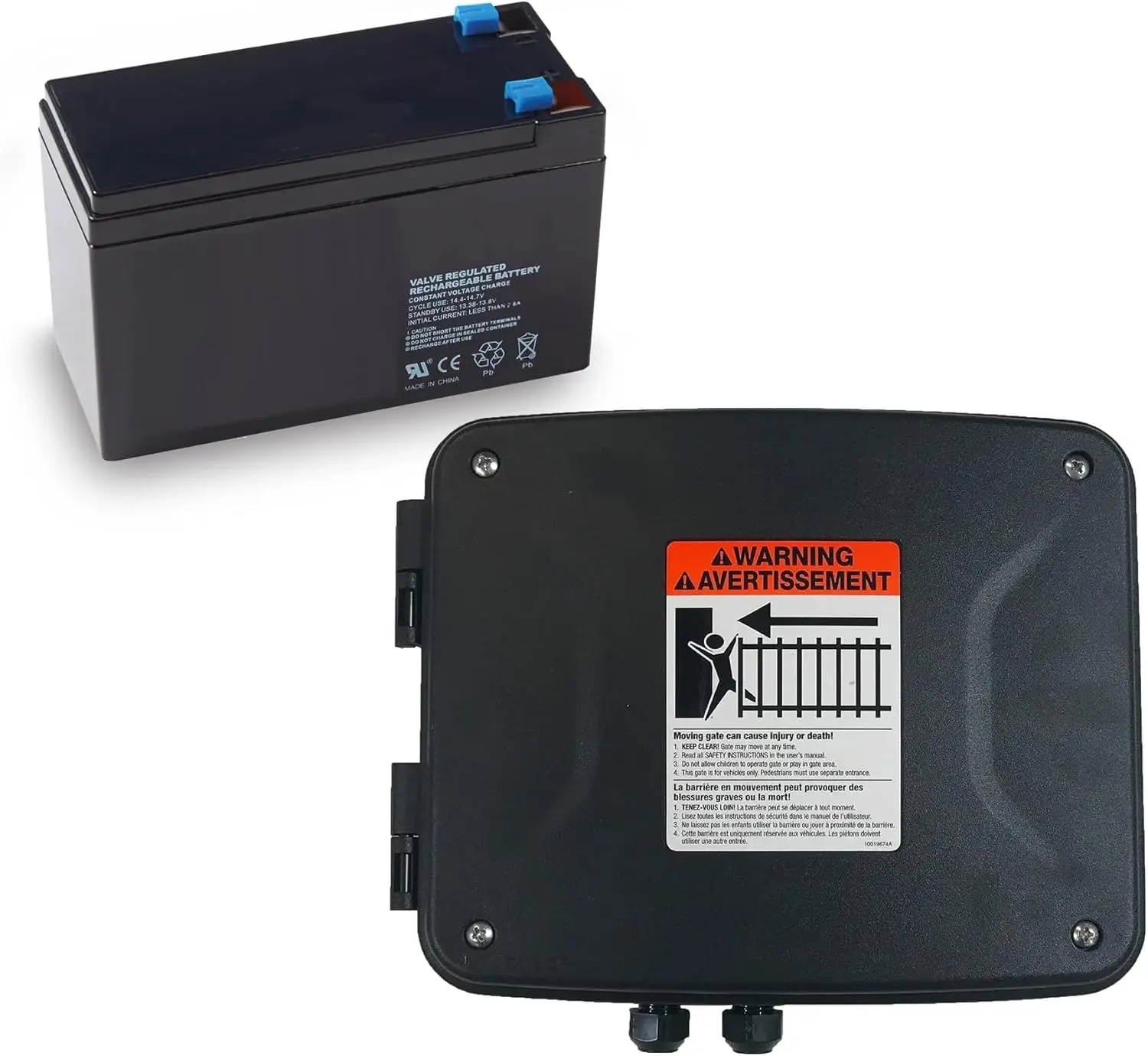 Battery and Enclosure for Electric Fence - Gray Color, Long - lasting Power