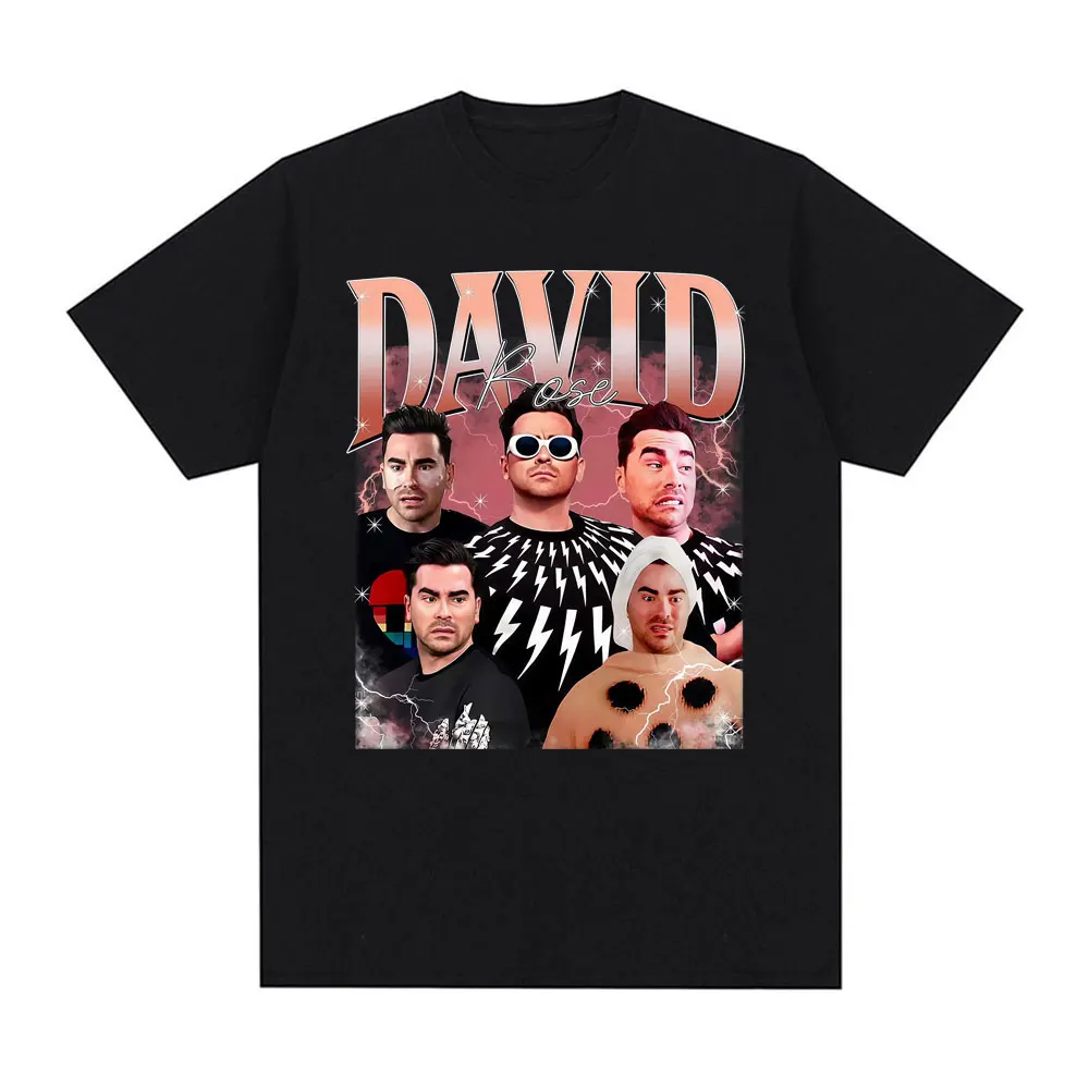 David Rose Free Hug Schitt’s Creek Funny Graphic Tee Shirt Men's Clothing Cotton Short Sleeve T Shirts Fashion Oversized T-shirt