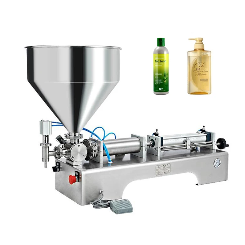 Piston Shampoo Cosmetic Cream Small Bottle Honey Semi Automatic Horizontal Pneumatic Liquid Paste Filling Machine Price