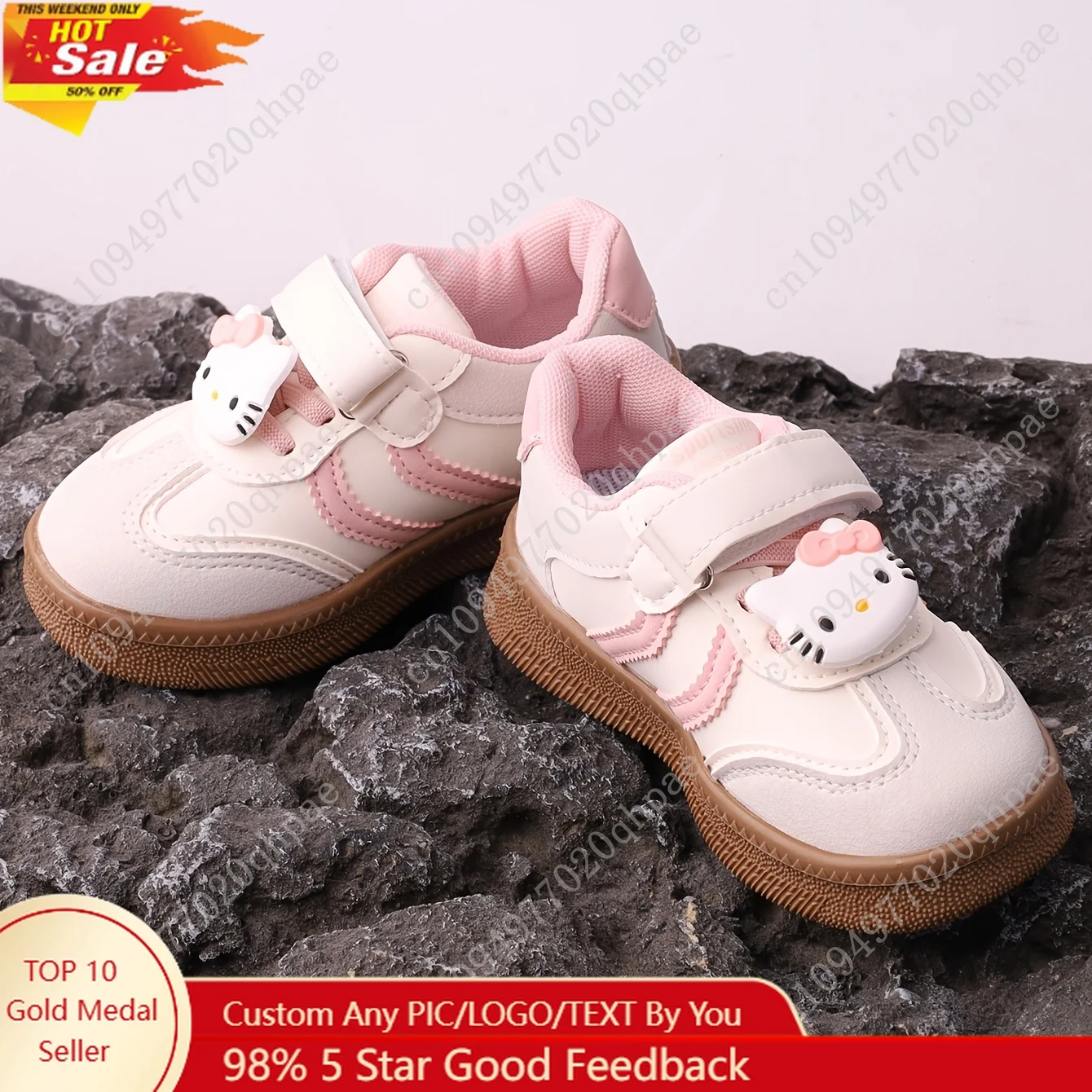 

Hello Kitty New Style Girls Shoes Four Seasons Platform Running Loafers Comfortable and Fashionable