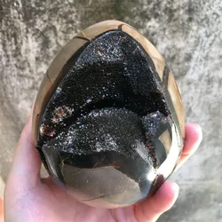 Natural Septarian Egg Geode Druzy With Calcite Quartz Shinning Dragon Stones Crystals Healing Divination Gem Home Decpration