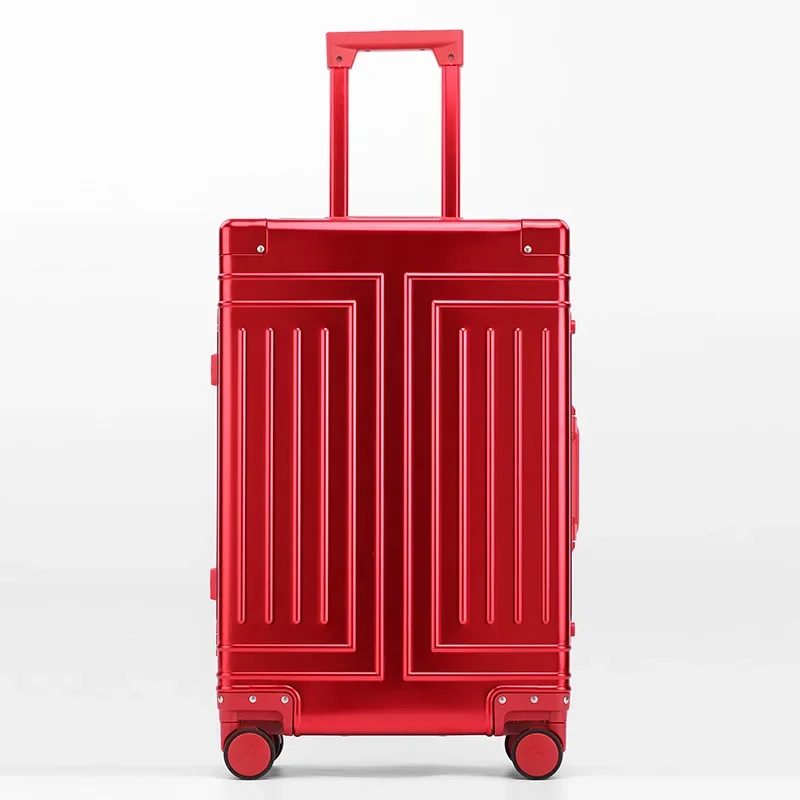 XQ-Valise d'Affaires en Alliage d'Aluminium, 20''24''26''29 Pouces, PerfecLining Retro Travel Trolley Bagage Bag