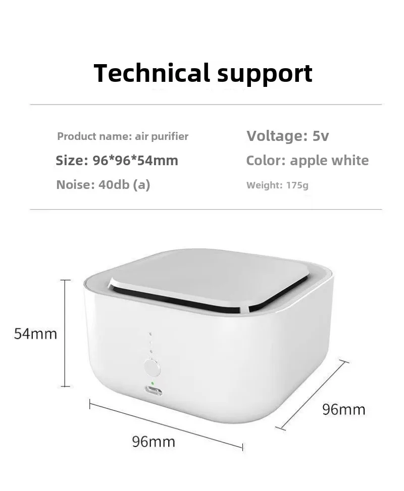 سطح المكتب لتنقية الهواء الأيونات السالبة تنقية صغيرة مكتب المنزل إزالة رائحة الفورمالديهايد الغبار ورائحة التدخين منخفضة الضوضاء