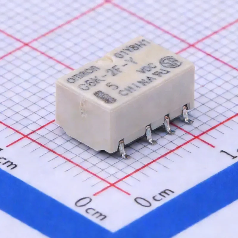 50PCS/LOT G6K-2F-Y-TR DC5 marking G6K-2F-Y 5 Telecom Relay DPDT (2 Form C) Surface Mount