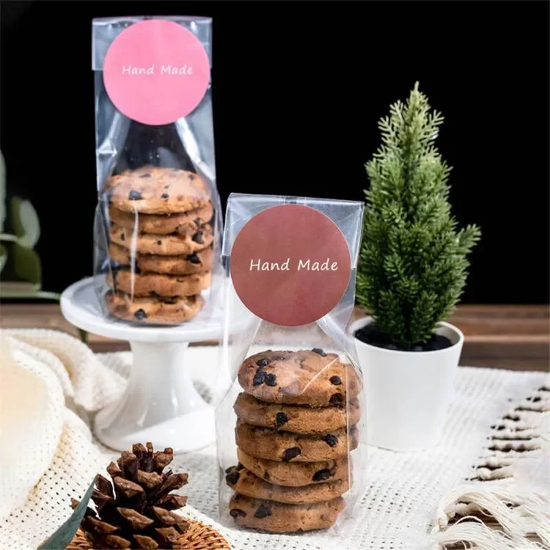 LBSISI Life 50pcs Transparent Cookies Plastic Bags Chocolate Dessert Nougat Candy Snack For Birthday Wedding Party Packing