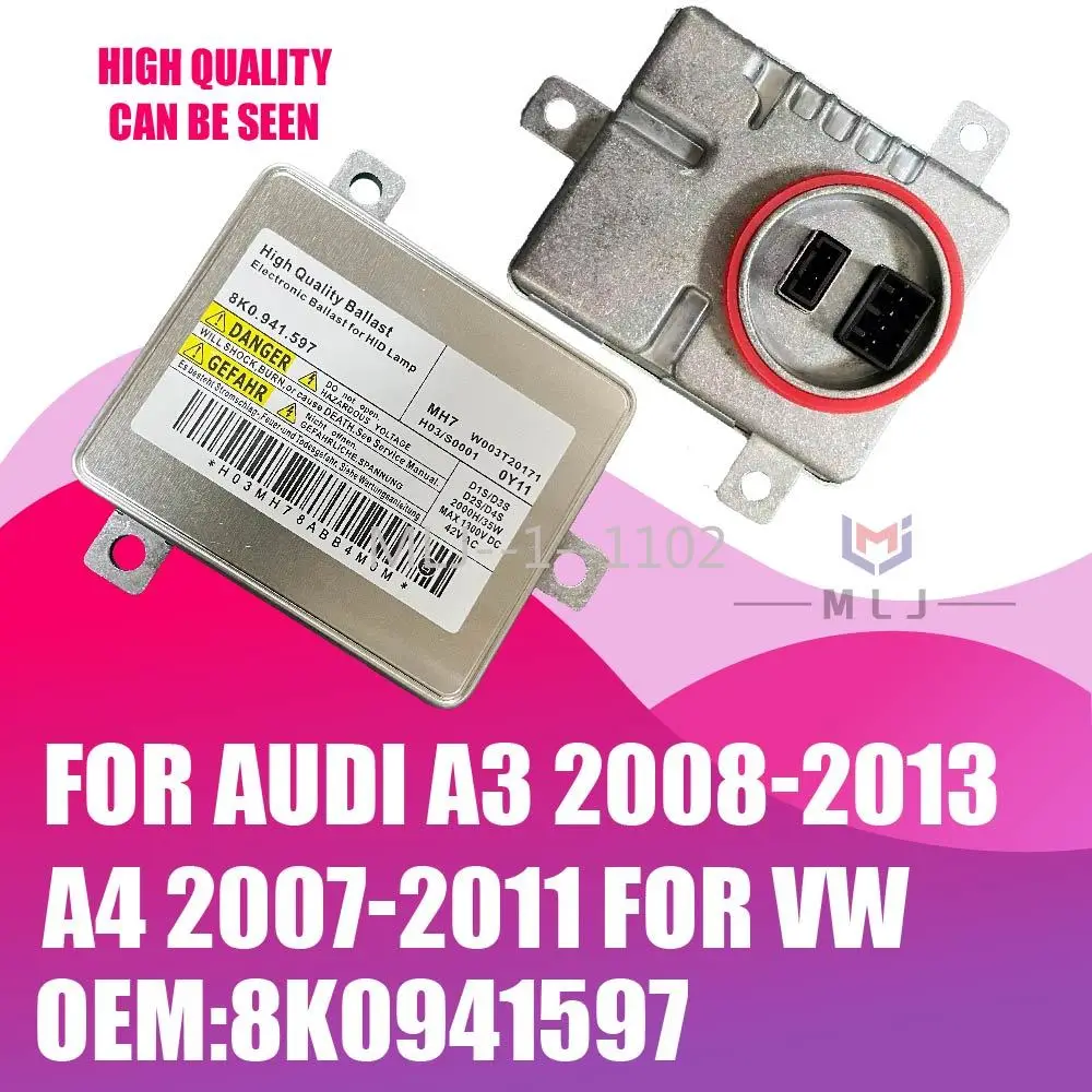 

Для Audi A3 2008-2013 A4 2007-2011 Для VW 8K0941597 Ксеноновый HID Блок управления балластом Модуль фары Лампа 8K0941597
