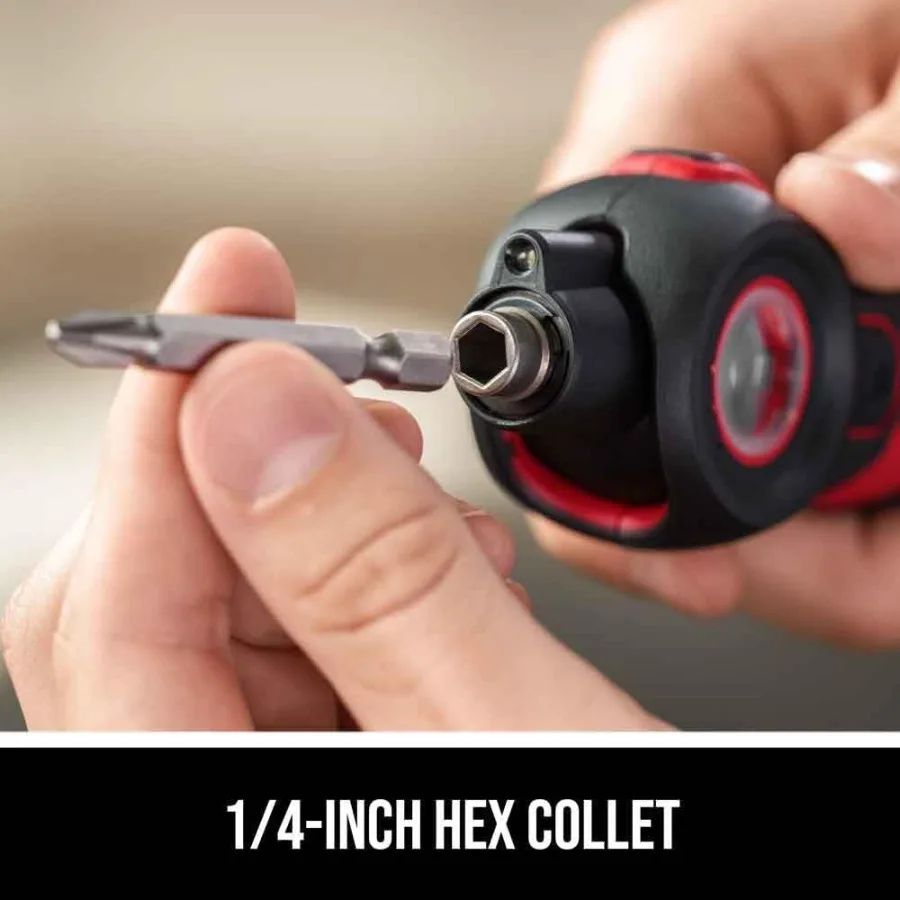 ツイスト2.0充電式4Vスクリュードライバー、ピボットヘッドトルク設定、USBC充電ケーブル、28ピースビットセット、キャリングケース付き SD56190