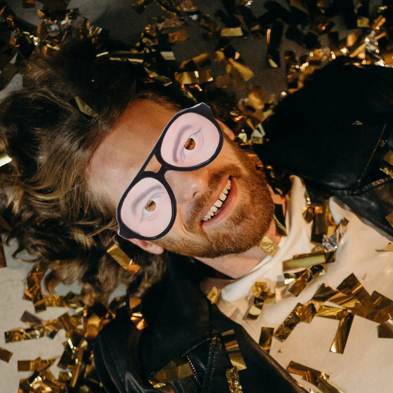 

Funny Eyeglasses Big Frame Prank Glasses For Halloween April Fool'S Day Cosplay Party Props Novelty Gag