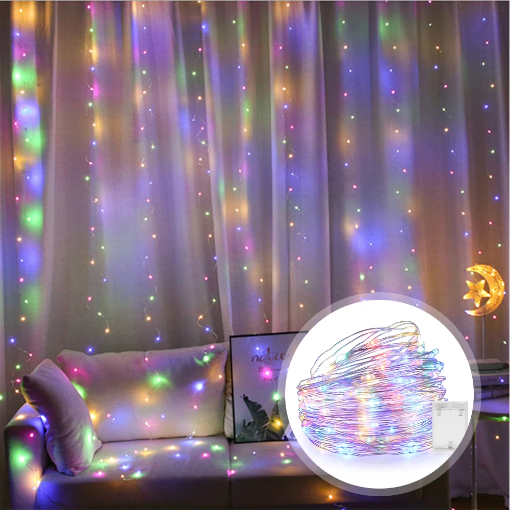 

2PCS LED Fairy Light Strip 10M Colorful DIY Decoration Light String Waterproof Battery Operated Decor Light for Christmas Party