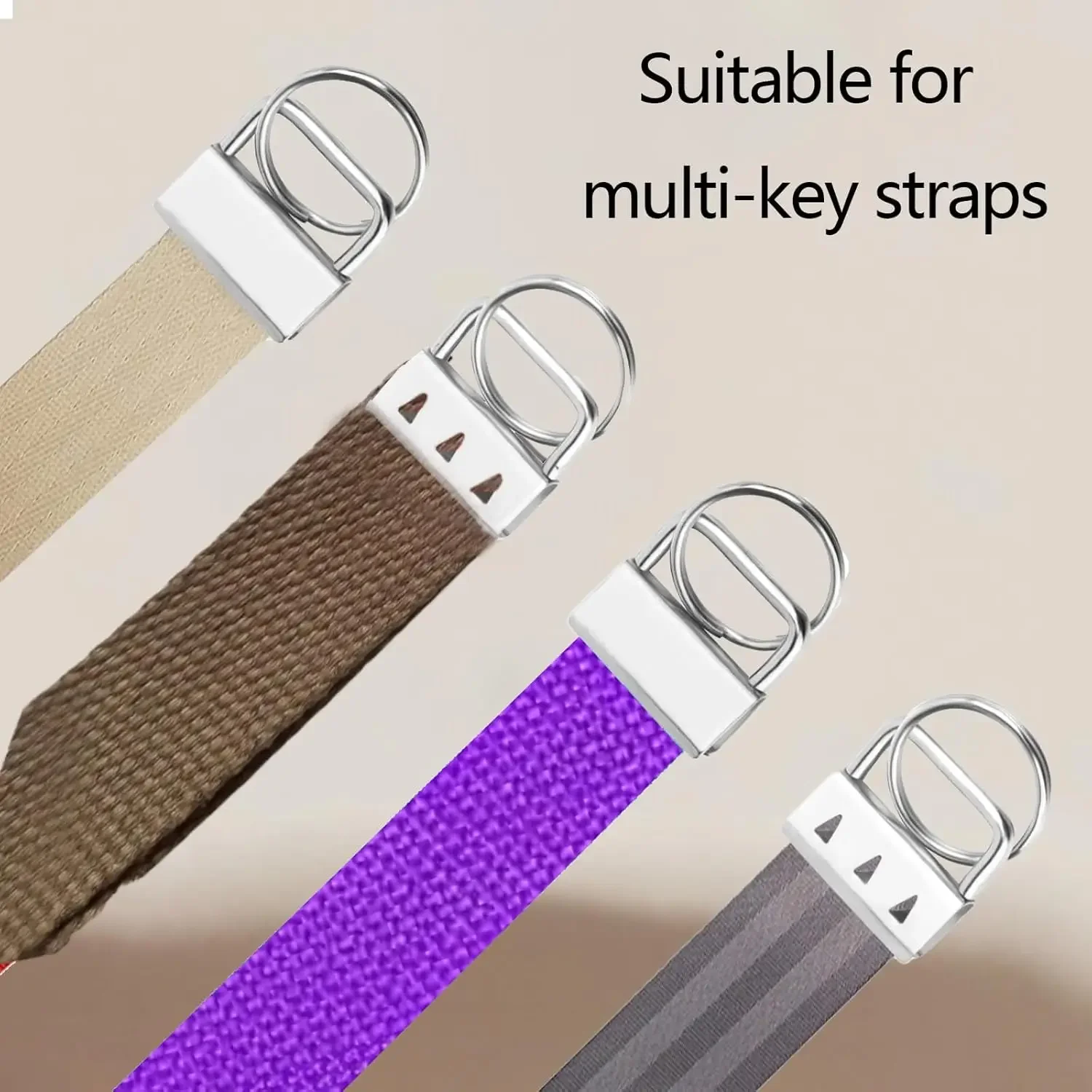 DIY Craft Kit with 50 Snap Fastener Keychains and Pliers for Lanyard and Bracelet Assembly Made with Iron Components
