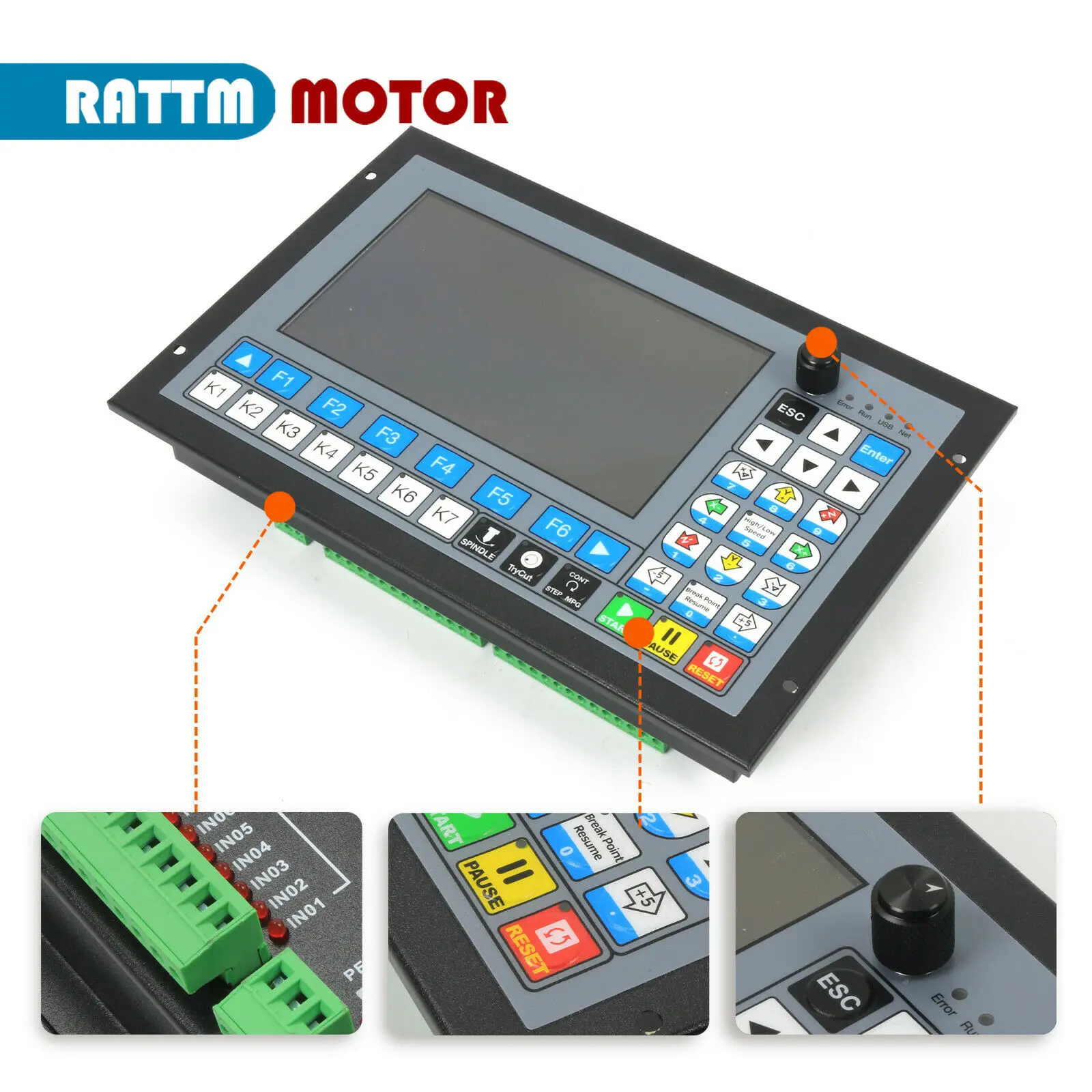 4 محاور CNC الحركة غير متصل تحكم DDCS خبير منفذ USB مستقل DDCS خبير لآلة الطحن باستخدام الحاسب الآلي