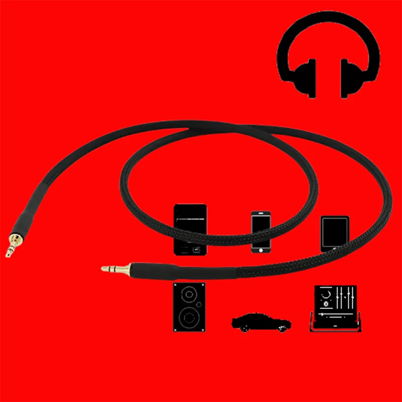 

Hi-Fi 3.5mm Upgrade Cable: 6N OFC Braided with Gold-Plated Connectors & Dual Shielding for Mobile​