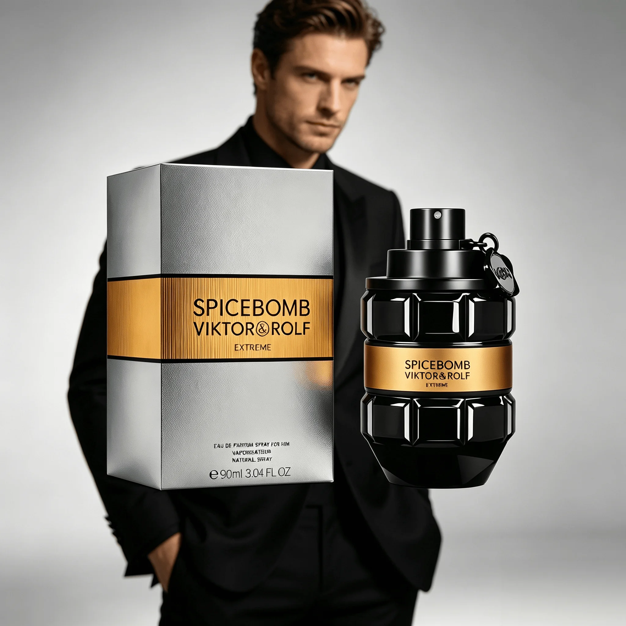 Viktor & Rolf Spicebomb Extreme Eau de Parfum Spray 3.04 OZ Unisex Perfume for Men Women, Intense Spicy Woody Amber Fragrance, Extra Long Lasting Scent, Iconic Grenade Bottle, Brand New In Box, Luxury Gift for Daily Wear & Night Occasions view 5