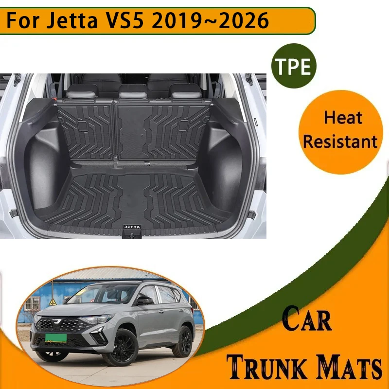 

Car Boot Trunk Mat For Volkswagen VW Jetta VS5 2019~2026 Waterproof Rear Trunk Mats Carpet Storage Pad Auto Interior Accessories