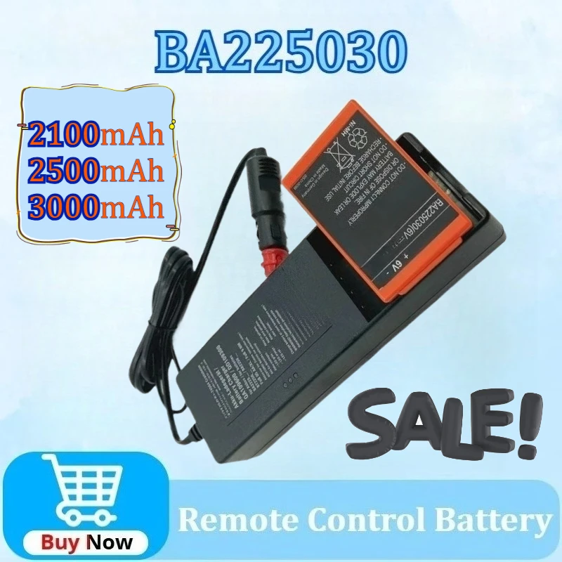 

BA225030 2100/2500/3000mAh 6V Remote Control Lithium Battery + Charger QD109300 Accessories/Parts High-Capacity Replacement