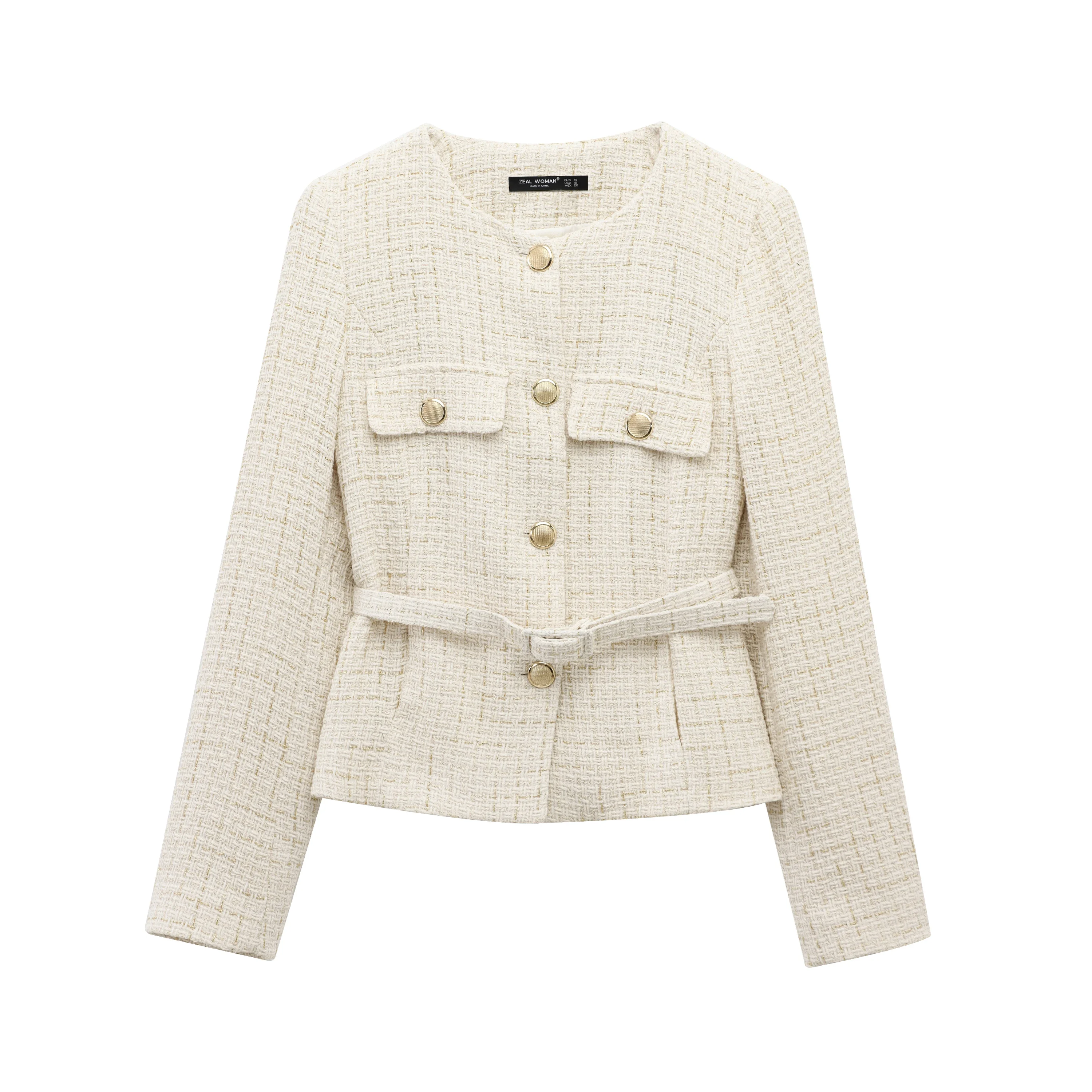 

Autumn New Women Tweed Single Breasted Elegant Jackets Coat Long Sleeve Plaid Jacket Lady Clothing Outdoor Clothes