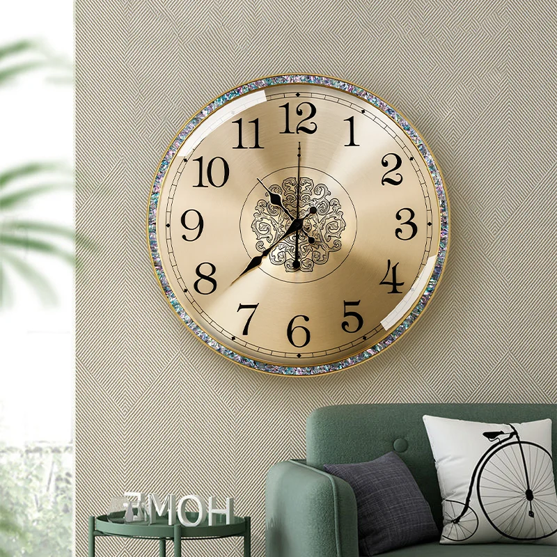 Living Room Bedrooms Noiseless Luxury Wall Clock Large Silent Wall Adhesive Clocks Vintage Clocks Nordic Interior Decorations